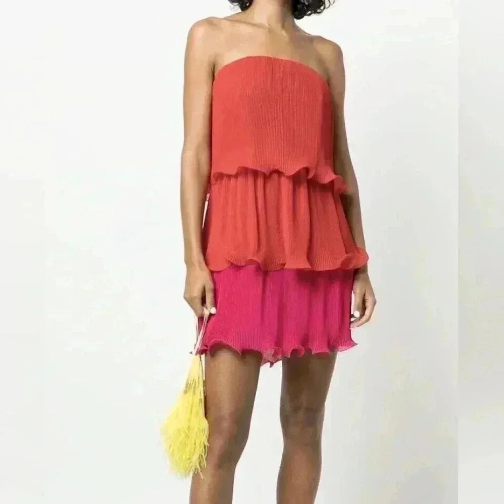 Milly Sylvie Pleated Mini Dress‎ Size P/XS